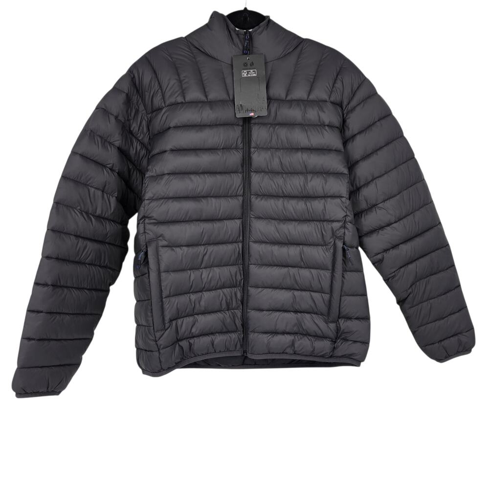 NWT Hawke & Co Black Empire Hoodie 2.0 PrimaLoft Packable Puffer Jacket Size L
